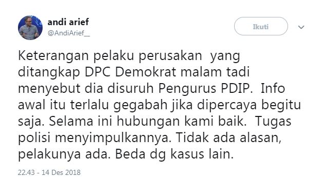 4 Cuitan Andi Arief bikin gaduh, terbaru kontainer surat suara