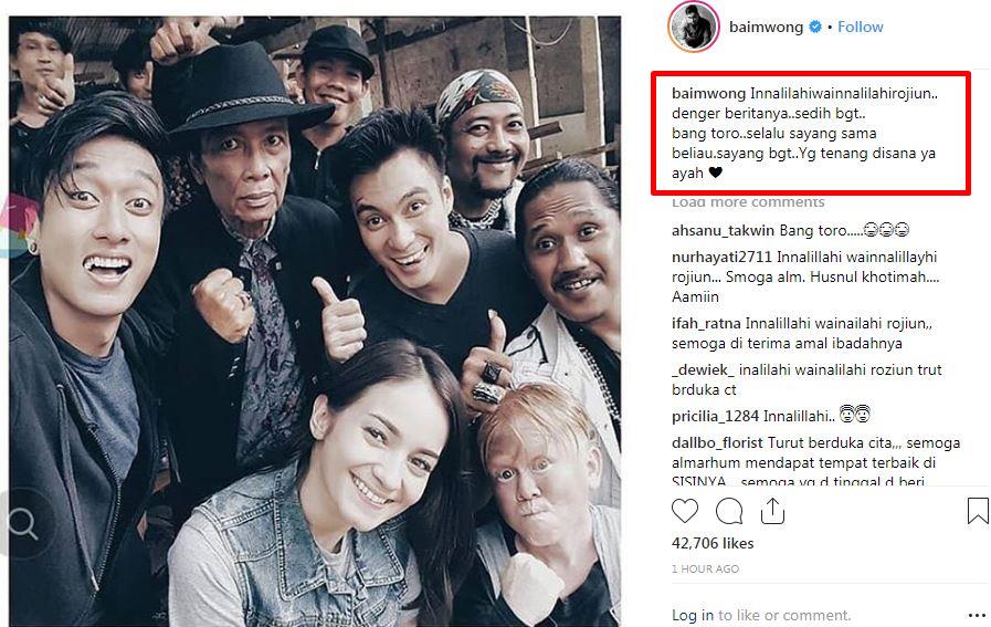 7 Seleb Indonesia posting ucapan duka mendalam untuk Torro Margens