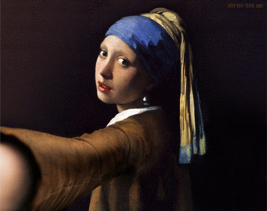 15 Potret keren andai sosok dalam lukisan terkenal bisa selfie