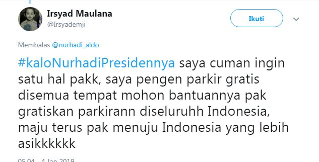 10 Cuitan lucu Nurhadi-Aldo jadi presiden ini bikin tepuk jidat