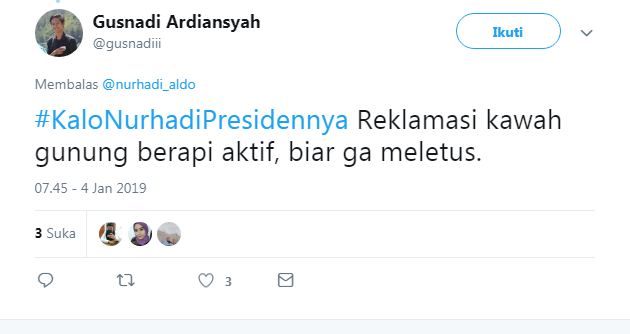 10 Cuitan lucu Nurhadi-Aldo jadi presiden ini bikin tepuk jidat