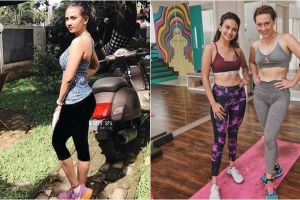 9 Gaya Vanessa Angel saat workout, bikin susah kedip