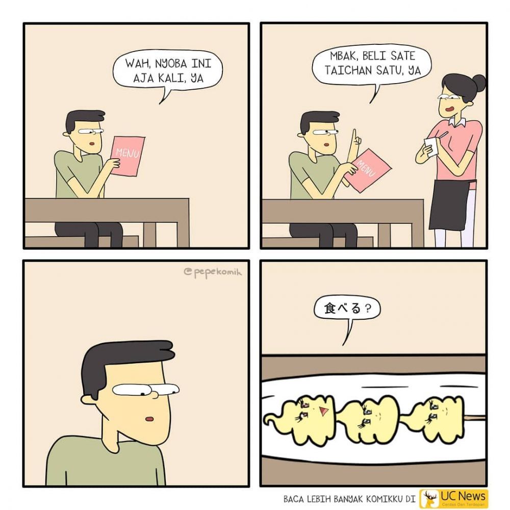 10 Komik strip asal usul nama makanan ini kocak