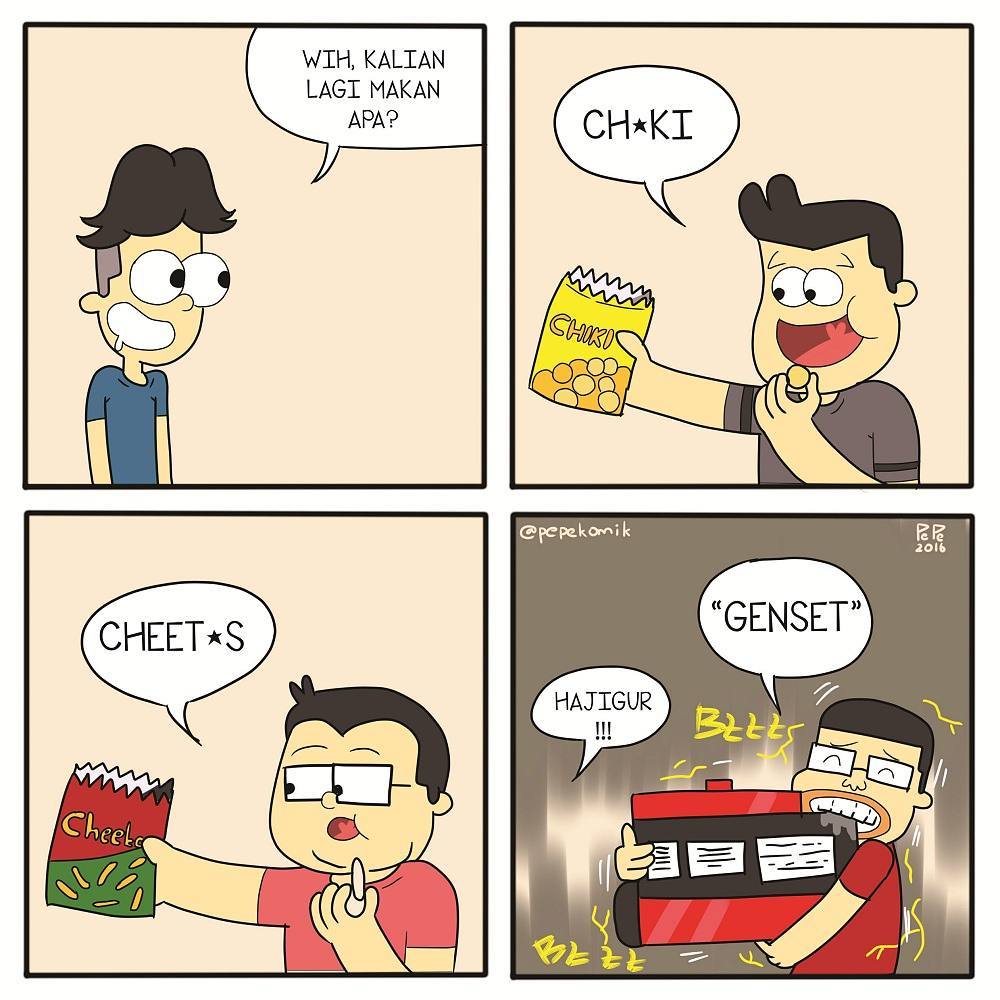 10 Komik strip asal usul nama makanan ini kocak