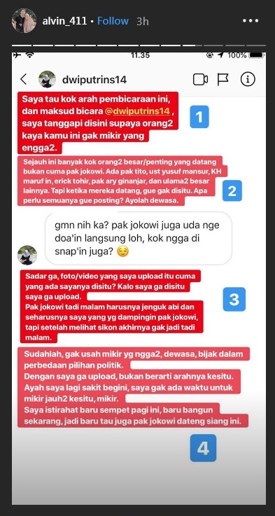 Ini alasan putra Arifin Ilham tak unggah foto Jokowi jenguk ayahnya
