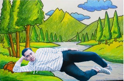 Minta ditambahin pemandangan, 12 foto editan cowok ini jadi lucu