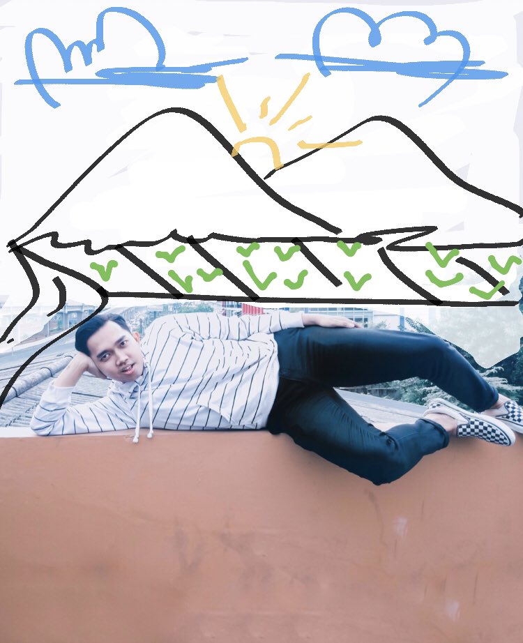 Minta ditambahin pemandangan, 12 foto editan cowok ini jadi lucu