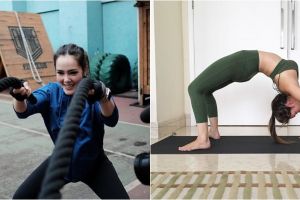10 Gaya workout Cathy Sharon, energik dan bikin susah kedip