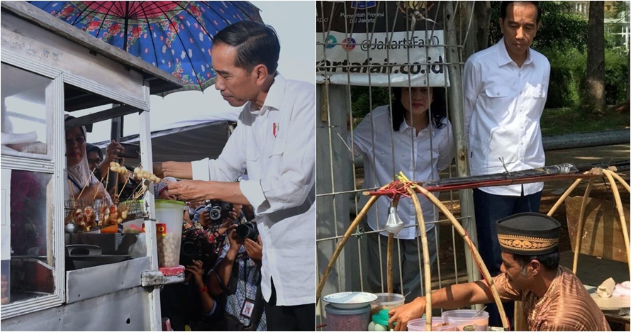 7 Momen Jokowi beli jajanan kaki lima, cilok hingga kerak telor