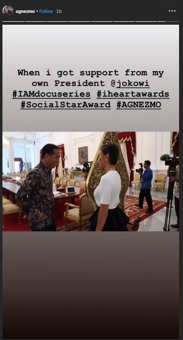 Agnez Mo ketemu Jokowi di istana, ngevlog hingga minta dukungan