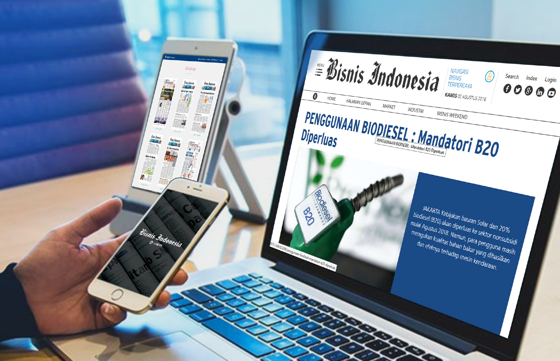 Update berita bisnis lebih gampang pakai aplikasi Bisnis Indonesia