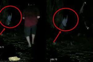 Viral, seorang pria mengajak selfie penampakan mirip kuntilanak