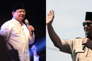 4 Momen Prabowo sebelum pidato, sempat rapikan dasi Sandiaga Uno