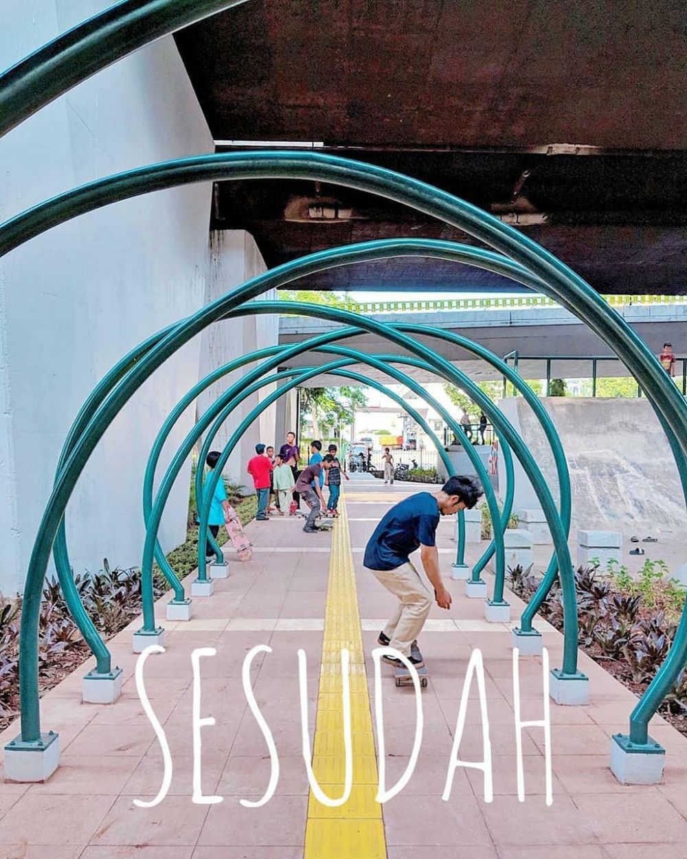 9 Transformasi kece kolong flyover Slipi, dulu penuh sampah