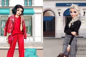 15 Ilustrasi Putri Disney jadi model merek fashion, kece banget