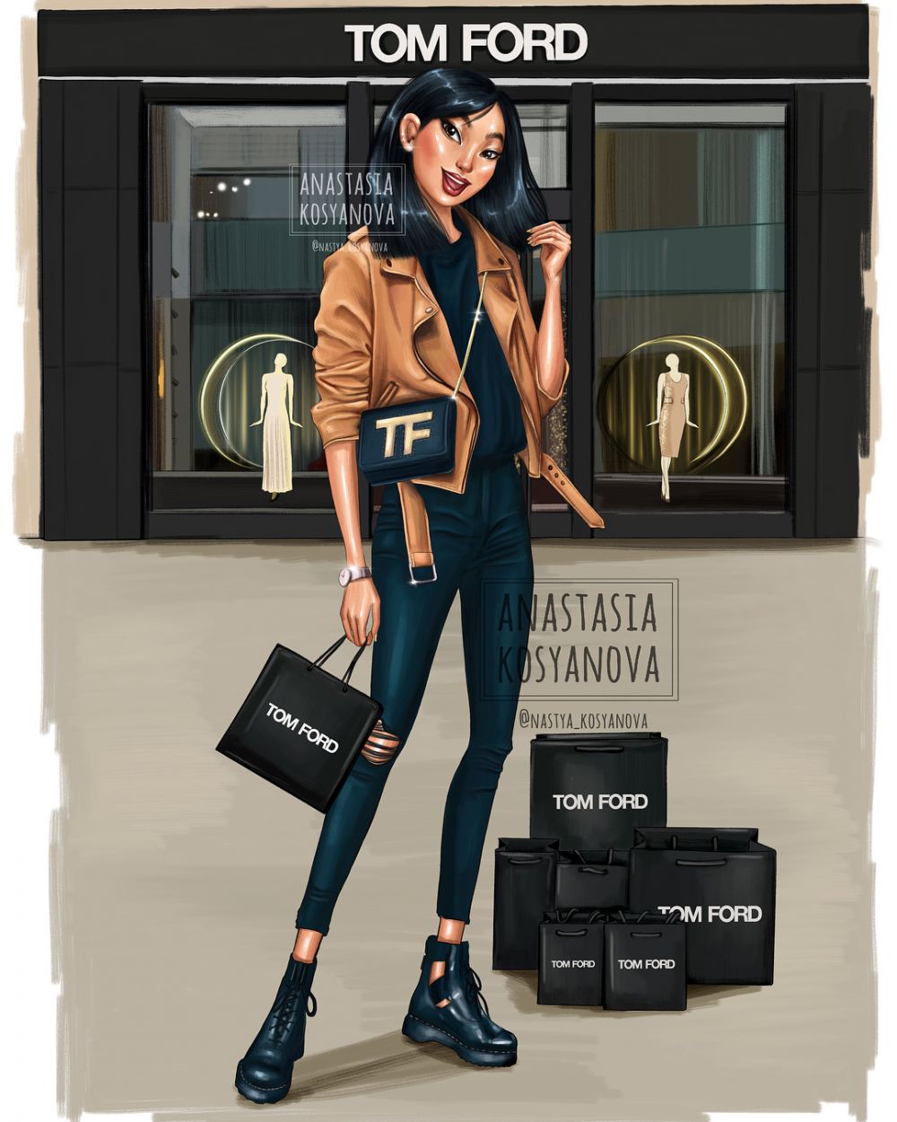 15 Ilustrasi Putri Disney jadi model merek fashion, kece banget