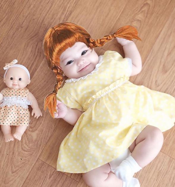 6 Foto editan rambut anak Hamidah-Irvan Farhad ini lucu banget