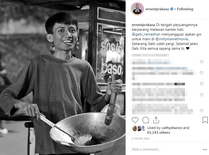 Gebi Ramadhan meninggal, 4 komika ini ungkap duka mendalamnya