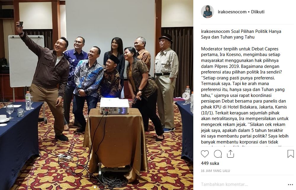 Ira Koesno sikapi pihak yang ragukan netralitas, ini jawabannya