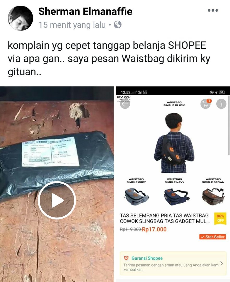Beli waist bag Rp 17 ribu, cowok ini dapat barang tak terduga