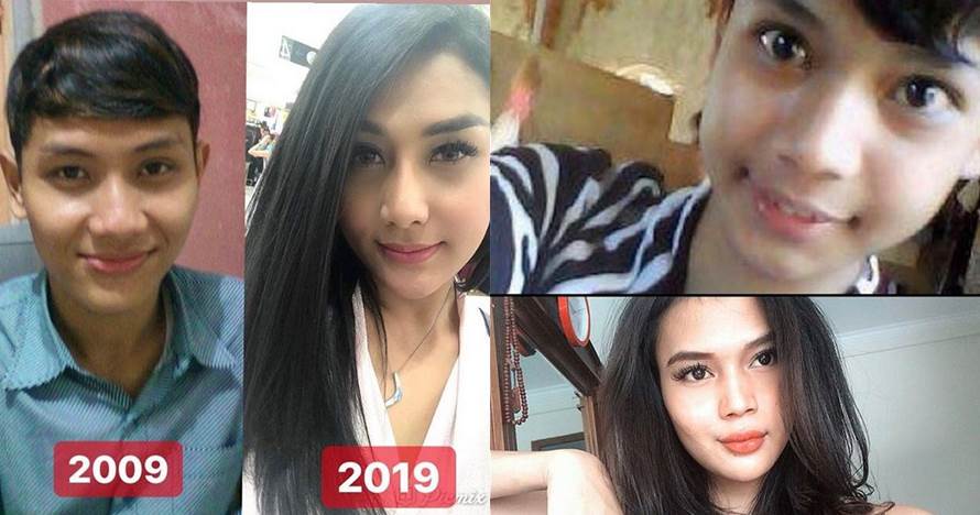 5 Foto transgender di 10 Year Challenge, perubahannya bikin syok