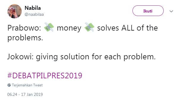 11 Cuitan lucu tanggapi pernyataan Prabowo-Sandi di debat capres