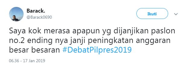 11 Cuitan lucu tanggapi pernyataan Prabowo-Sandi di debat capres