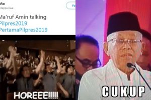 12 Cuitan lucu tanggapi pernyataan Jokowi-Ma'ruf di debat capres