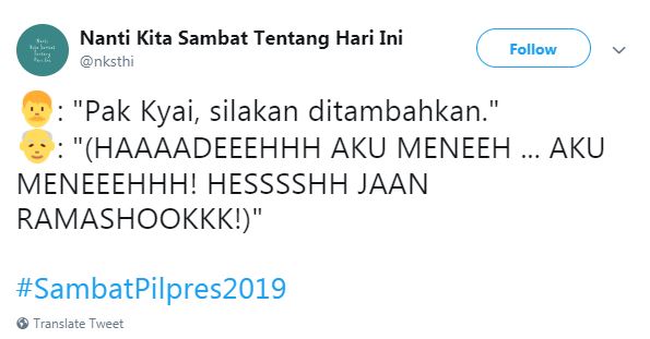 12 Cuitan lucu tanggapi pernyataan Jokowi-Ma'ruf di debat capres