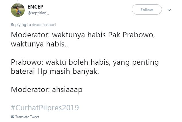 14 Debat imajiner Jokowi-Ma'ruf vs Prabowo-Sandi ini kocak abis