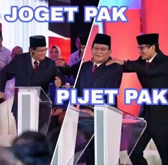 8 Meme lucu debat capres ini bikin heran, contekan hingga joget