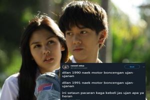 12 Cuitan lucu film Dilan 1991 ini bikin gagal baper