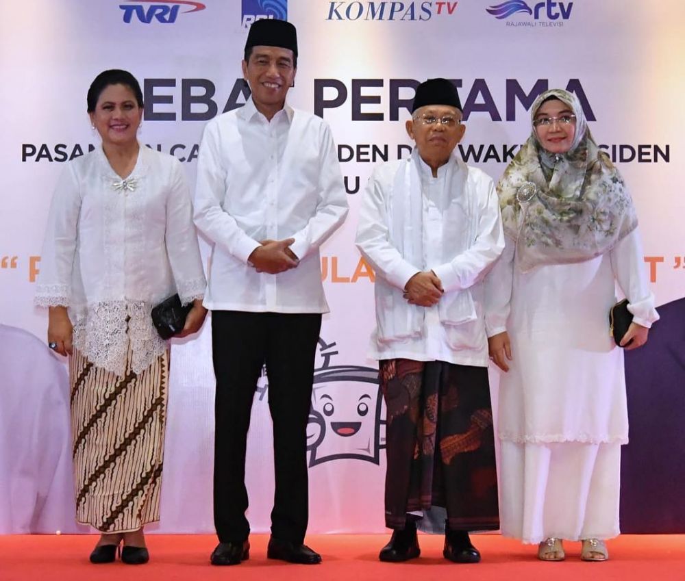 Pesona istri 3 capres/cawapres curi perhatian di debat capres