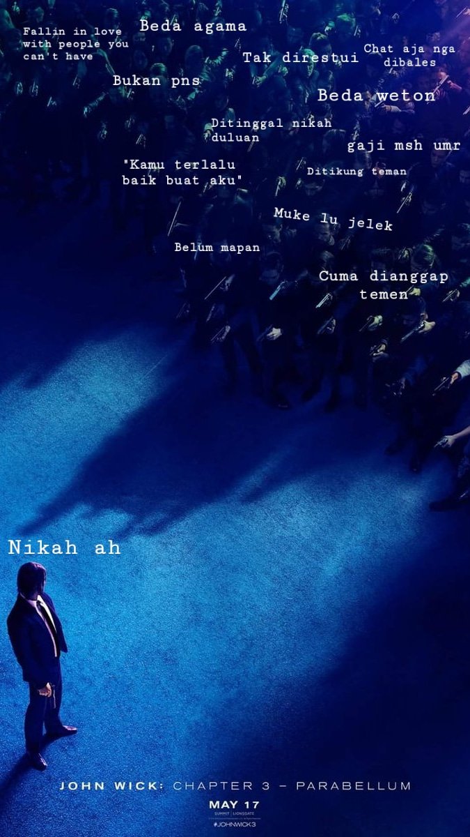 12 Editan lucu poster John Wick 3 ini bikin ketawa cekikikan