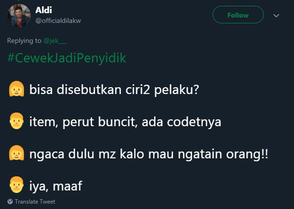 10 Cuitan lucu kalau cewek jadi penyidik ini bikin geregetan