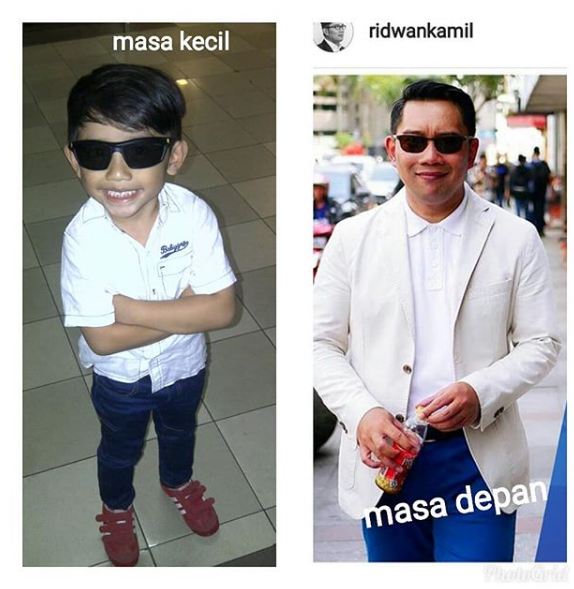 12 Editan foto 10 Years Challenge mirip Ridwan Kamil, kocak abis