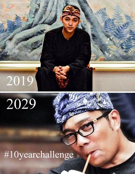 12 Editan foto 10 Years Challenge mirip Ridwan Kamil, kocak abis