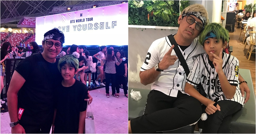7 Potret kompak Andre Taulany temani anak nonton BTS, ortu goals