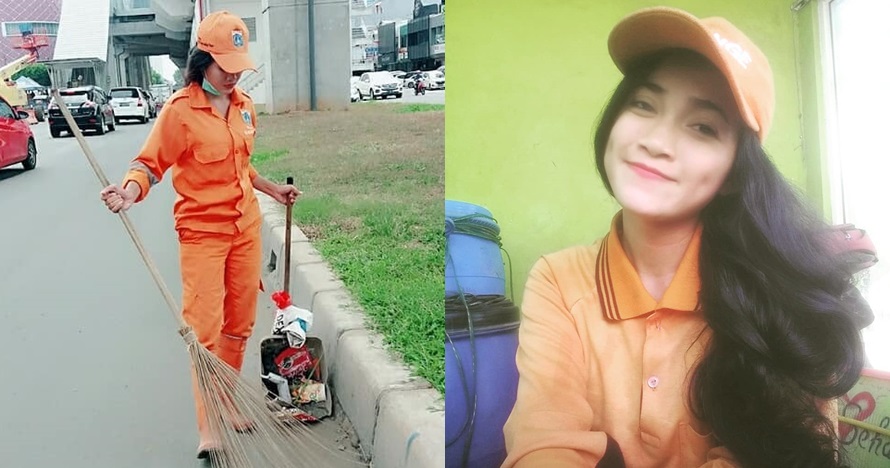 Viral petugas Pasukan Oranye cantik, awas bikin salah fokus