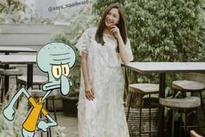 5 Foto lucu editan Squidward bareng seleb ini maksa tapi kreatif