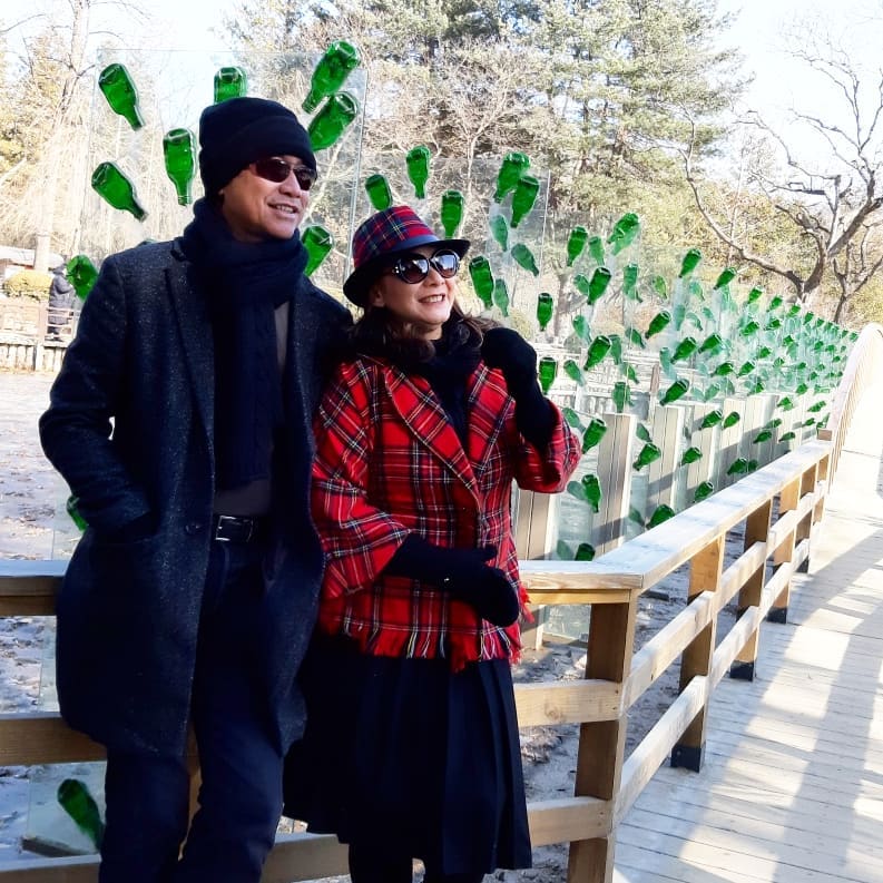 10 Foto Memes-Addie MS liburan di Korea, akrab dengan Vicy Melanie