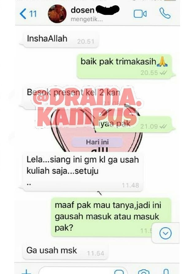 12 Chat lucu dosen ngajak bercanda ini bikin mahasiswa terdiam