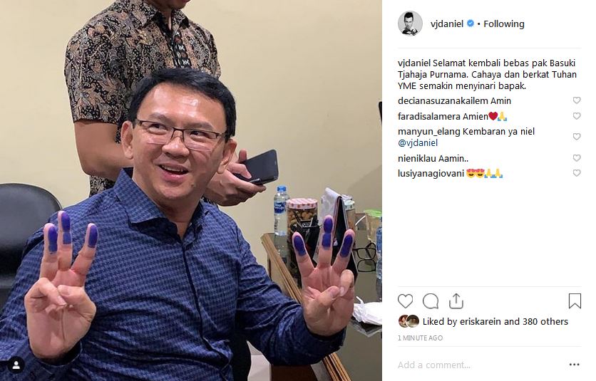 7 Ungkapan seleb sambut bebasnya Ahok, konsisten beri dukungan