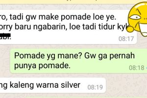 Chat cowok pinjam pomade ke temannya ini endingnya tak terduga