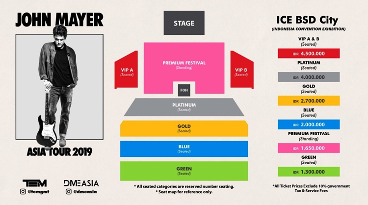 Nih harga tiket konser John Mayer di Jakarta, jangan sampai kehabisan 