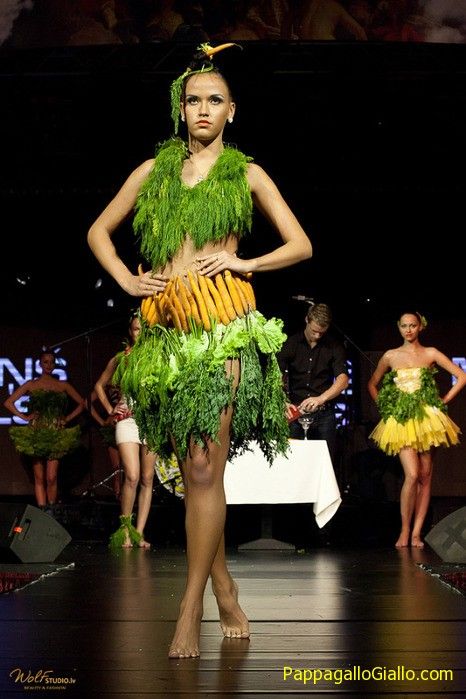 10 Gaun unik terbuat dari sayuran, tetap terlihat stylish