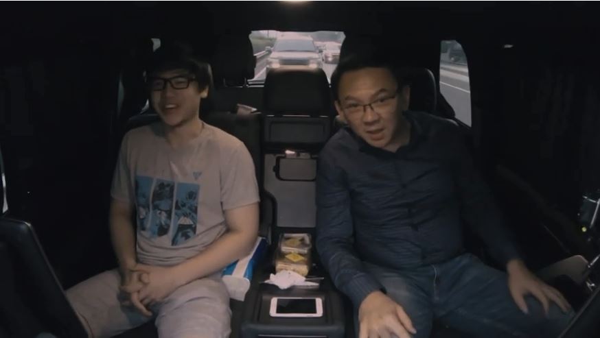 Momen lucu Ahok kaget lewat Simpang Semanggi yang dia bangun