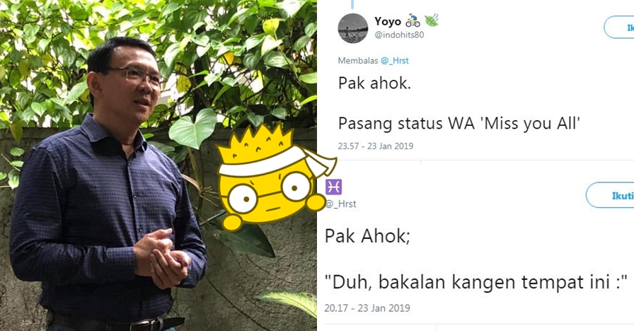 12 Cuitan lucu batin Ahok setelah bebas ini bikin geli sendiri