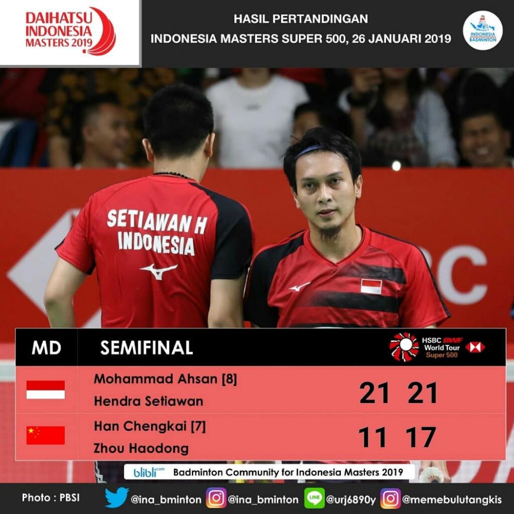 Indonesia kirim 3 wakil di final Indonesia Masters 2019
