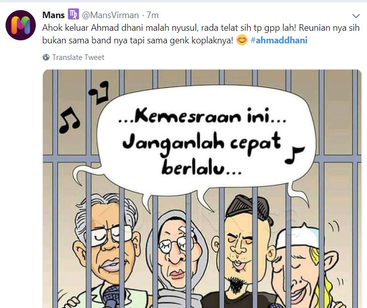 8 Sindiran warganet usai Ahmad Dhani divonis 1,5 tahun penjara